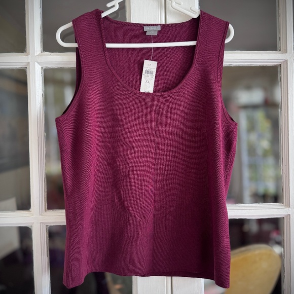 Ann Taylor Tops - NWT Ann Taylor Knit Tank Top in Windsor Wine Color Sz. XL